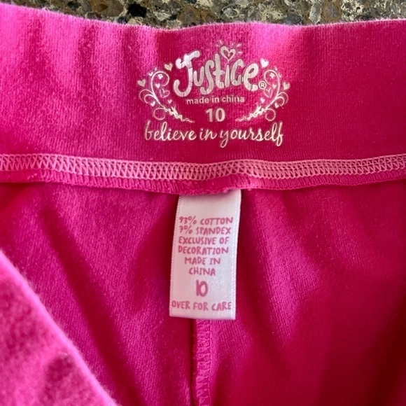 JUSTICE/CHILDRENS PLACE, GIRLS LEGGINGS, SIZE 10. - Picture 4 of 4